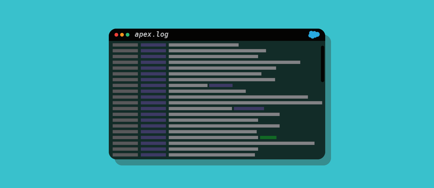 Image of a terminal showing a log on a blue background